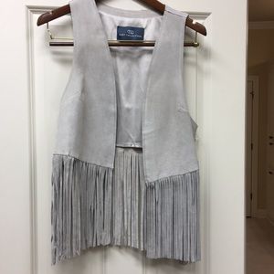 Genuine leather suede vest